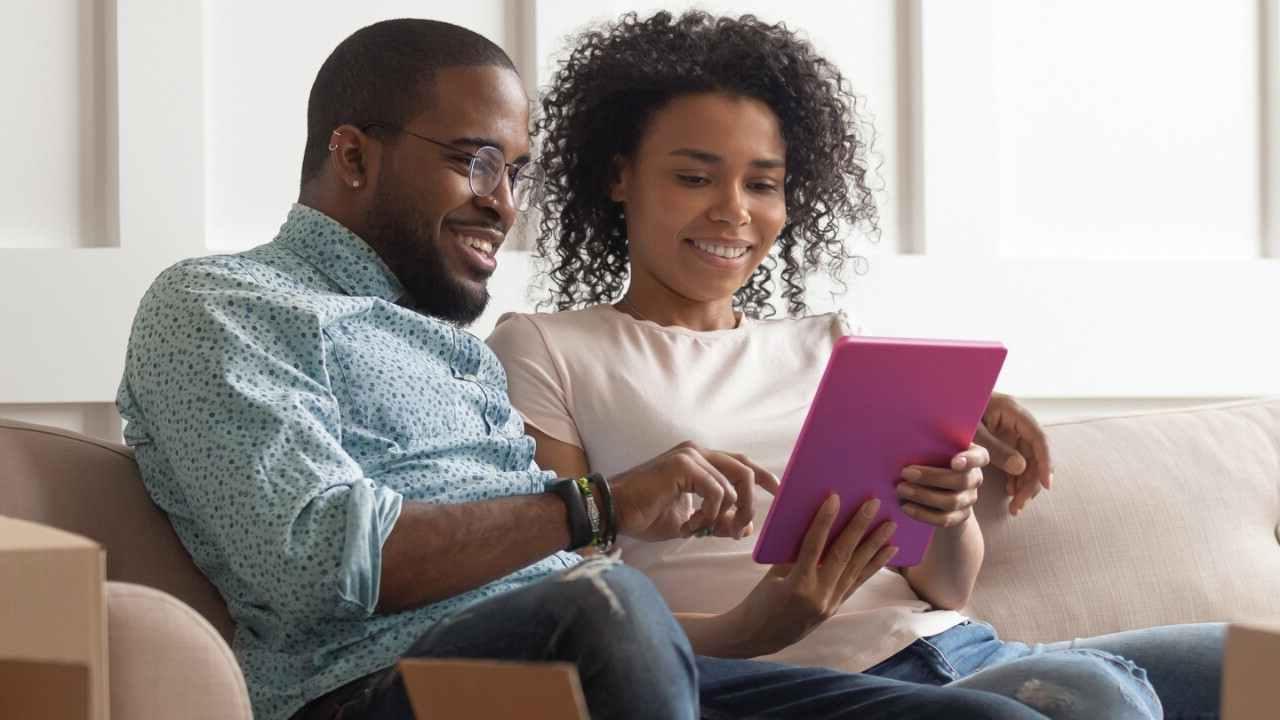 Couple on tablet